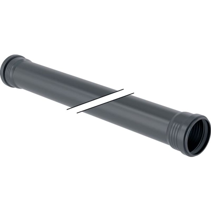 Geberit Rohr, mit 2 Muffen, 3000 mm, Farbe schwarz Bild 1