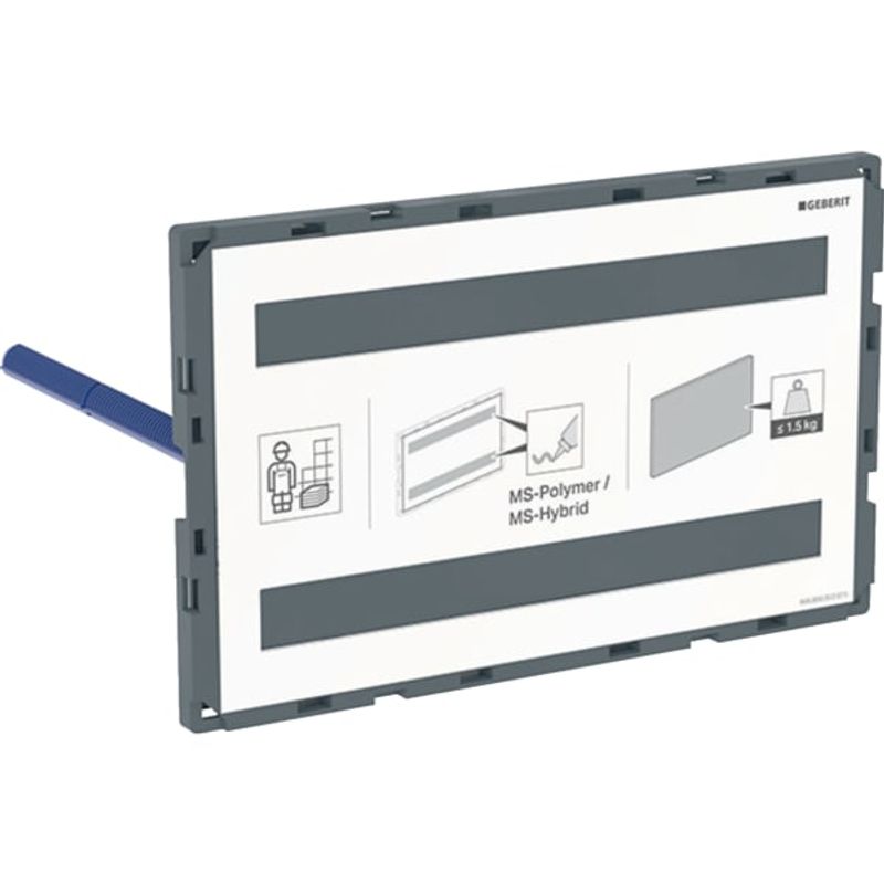 Geberit Omega Abdeckplatte flächenbündig, kundespez, Farbe grau Bild 1