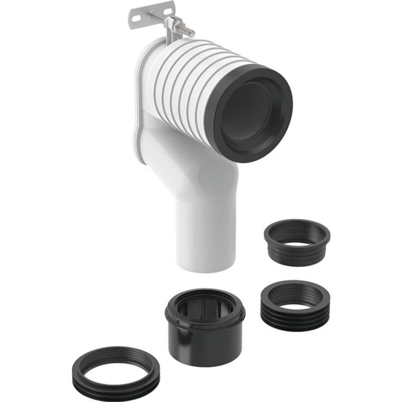 Geberit Set P-Anschlussbogen, für Stand-WC, weiss, 225 mm, Farbe weiß Bild 1