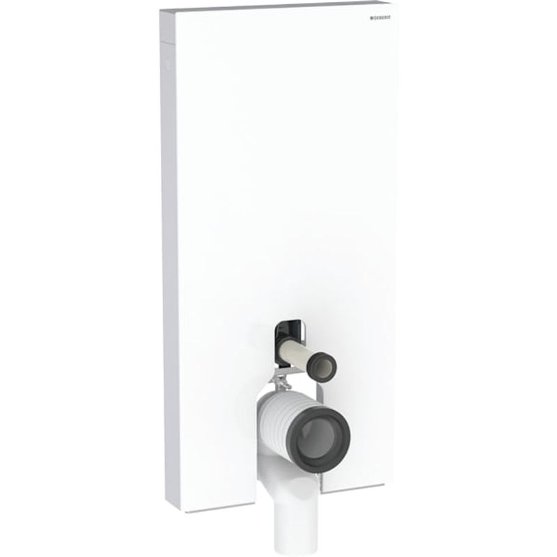 Geberit Sanitärmodul, für Stand-WC 101 cm, Glas weiss, 1010 x 480 x 106 mm, Farbe weiß Bild 1