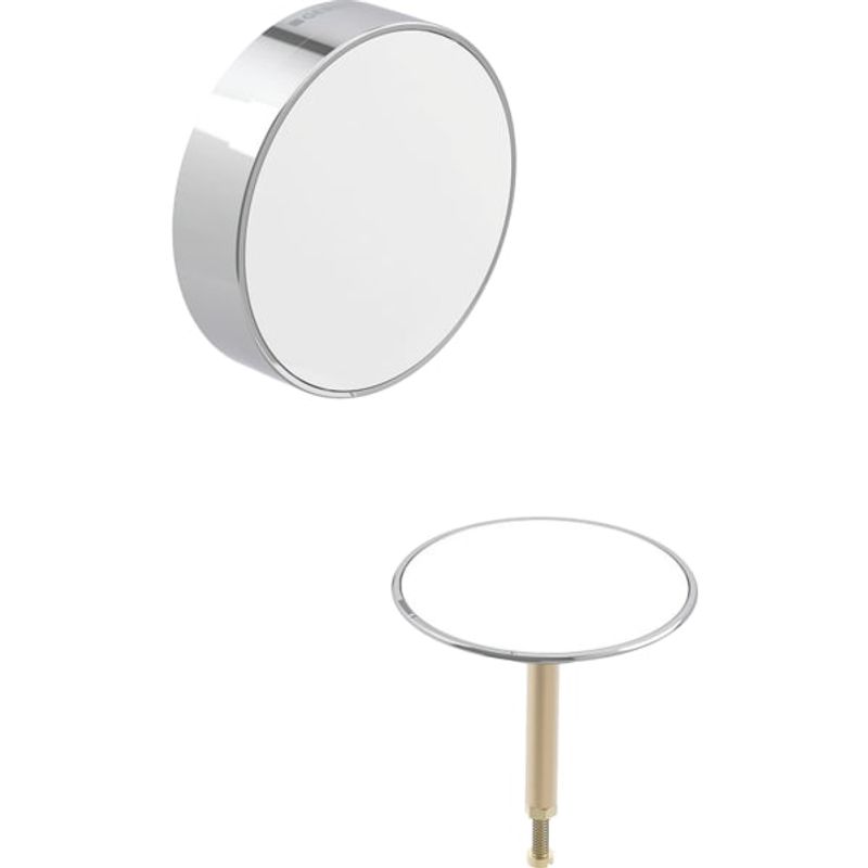 Geberit Split Fertigbauset d52, für BW-Ablauf, mit Drehbetätigung, weiss / hochglanz-verchromt, Farbe weiß Bild 1