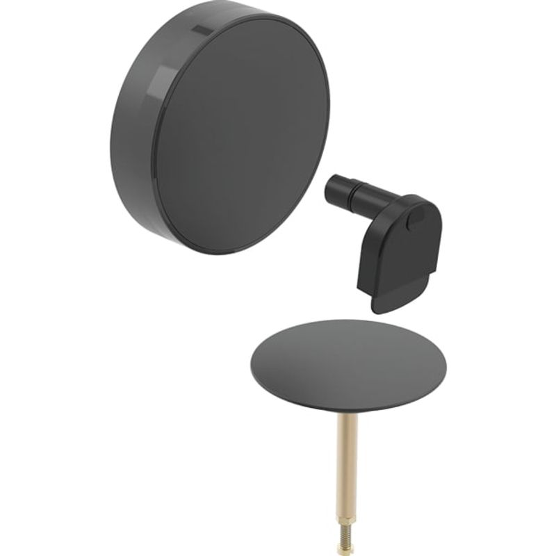 Geberit Split Fertigbauset d52, für BW-Ablauf mit Drehbetätigung / Zulauf, Farbe schwarz Bild 1