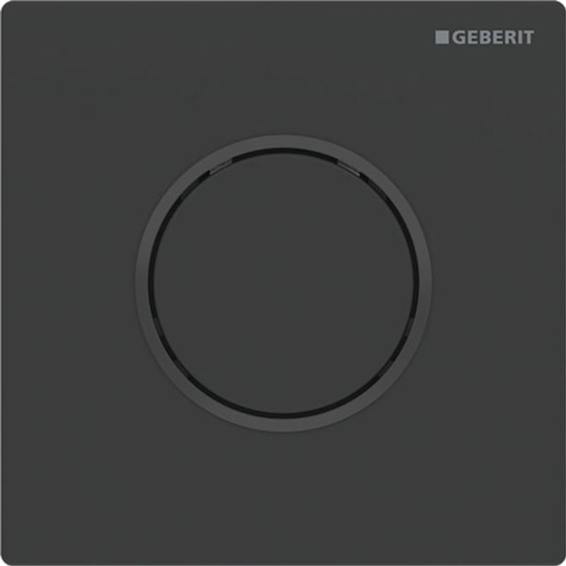 Geberit Betätigungsplatte, für Urinalsteuerung, pneumatische Spülauslösung, rund, Edelstahl /, 11 x 110 mm, Farbe schwarz Bild 1
