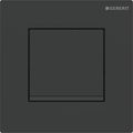 Geberit Typ 30 Betätigungsplatte Typ 20, eckig, für Urinalsteuerung, pneumatische Spülauslösung, swm, Edelstahl / schwarz, 130 x 130 mm, Farbe Schwarz Matt Bild 1