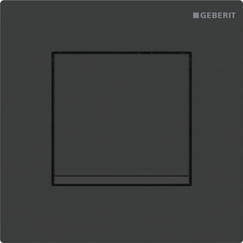 Geberit Typ 20 Betätigungsplatte, eckig, für Urinalsteuerung, pneumatische Spülauslösung, swm, Edelstahl /, 9 x 130 mm, Farbe schwarz Bild 1