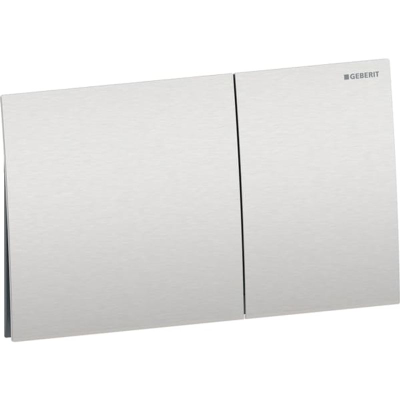 Geberit Betätigungsplatte, für 2-Mengen-Spülung, Edelstahl, 23 x 146 mm, Farbe Edelstahl-Optik (silber) Bild 1