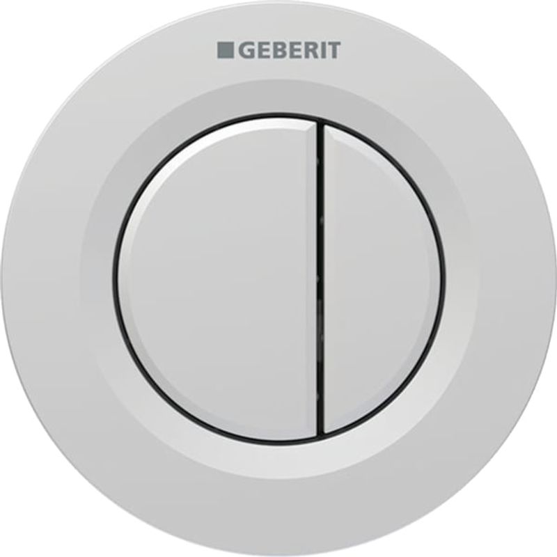 Geberit Typ 01 Fernbetaetigung, rund, pmeum. 2-M-Sp, UP-Drücker, Etc, Farbe silberfarben Bild 1