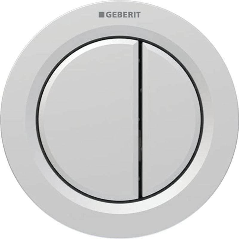 Geberit Typ 01 Fernbetaetigung, rund, pmeum. 2-M-Sp, Möbeldrücker, Etc, Farbe silberfarben Bild 1