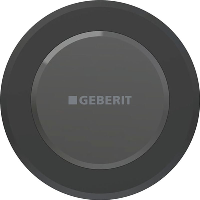 Geberit Typ 10 WC-Steuerung, rund, elektron. Batt für Sigma SPK 12 cm, IR-Taster, schw, Farbe schwarz Bild 1