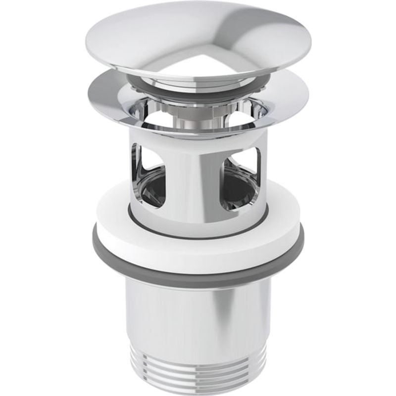 Geberit Ablaufventil, mit Druckbetätigung hochglanz-verchromt, 32 mm, Farbe chrom Bild 1