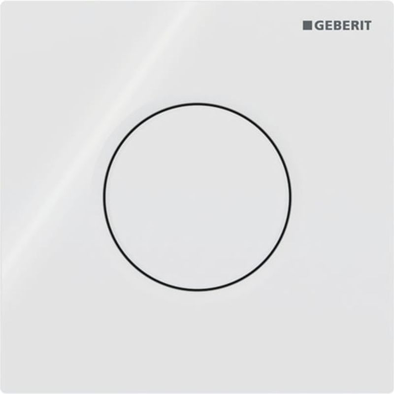 Geberit Frontplatte Typ 01, für Urinalsteuerung, pneumatische Spülauslösung, Farbe weiß Bild 1
