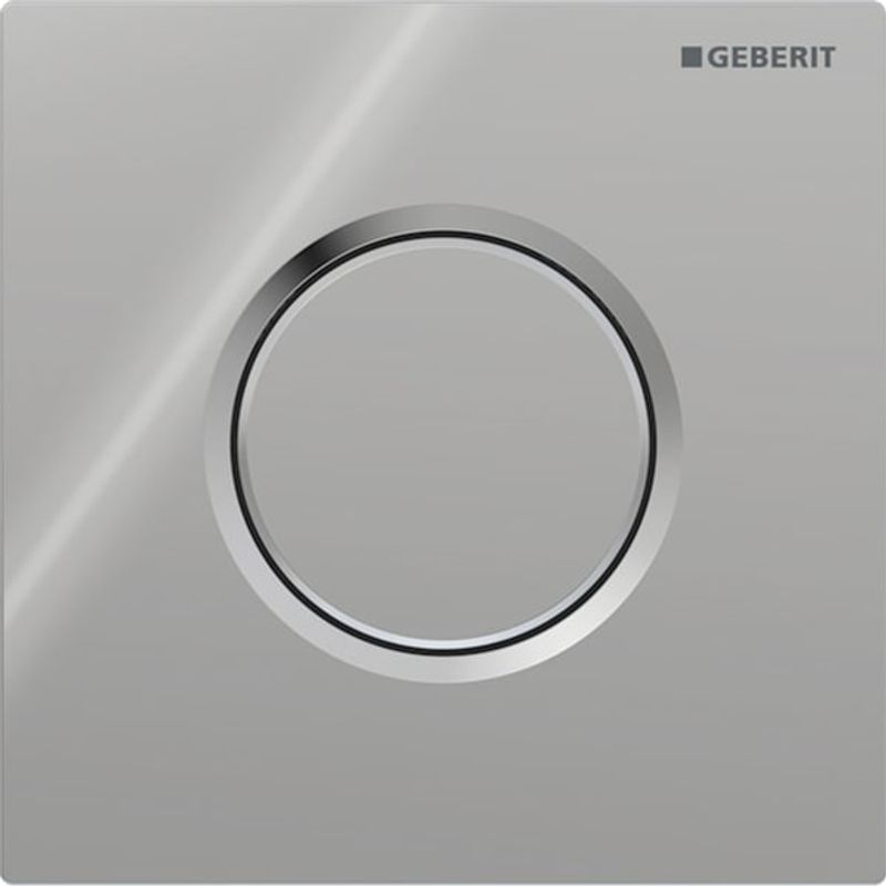 Geberit Typ 01 Betätigungsplatte, für Urinalsteuerung, pneumatische Spülauslösung, hgl. verchr, 130 mm, Farbe chrom Bild 1