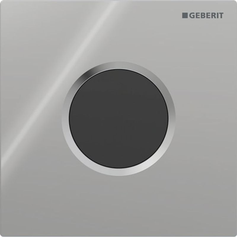 Geberit Urinalsteuerung mit elektronischer Auslösung, 130 x 130 x 90 mm, Farbe chrom Bild 1