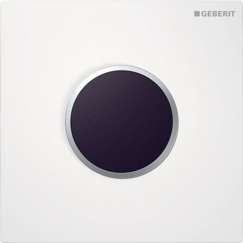 Geberit Typ 10 Urinalsteuerung, elektron. Spülauslösung Netzbetrieb, weiss / mattverchromt, Farbe weiß Bild 1