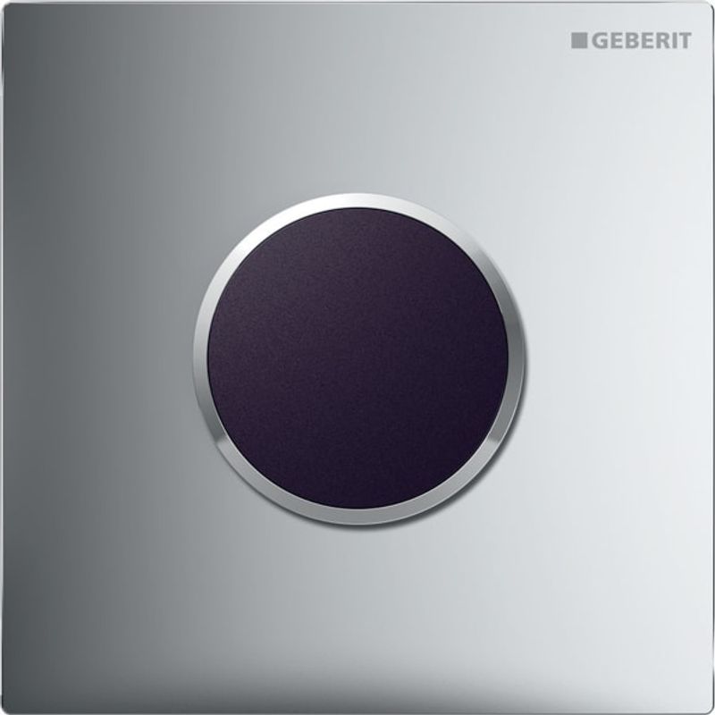 Geberit Typ 10 Urinalsteuerung, elektron. Spülauslösung Netzbetrieb, chrom / hochglanz, Farbe silberfarben Bild 1