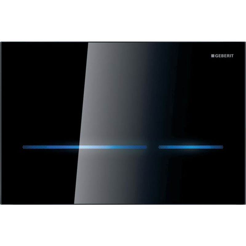 Geberit WC-Steuerung elektronisch, Netz 2-Mengen-Spülung, bl / BT, Glas, Farbe schwarz Bild 1