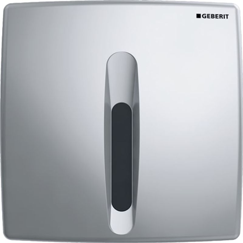 Geberit Urinalsteuerung mit elektronischer Auslösung, matt, 160 x 160 x 250 mm, Farbe chrom Bild 1