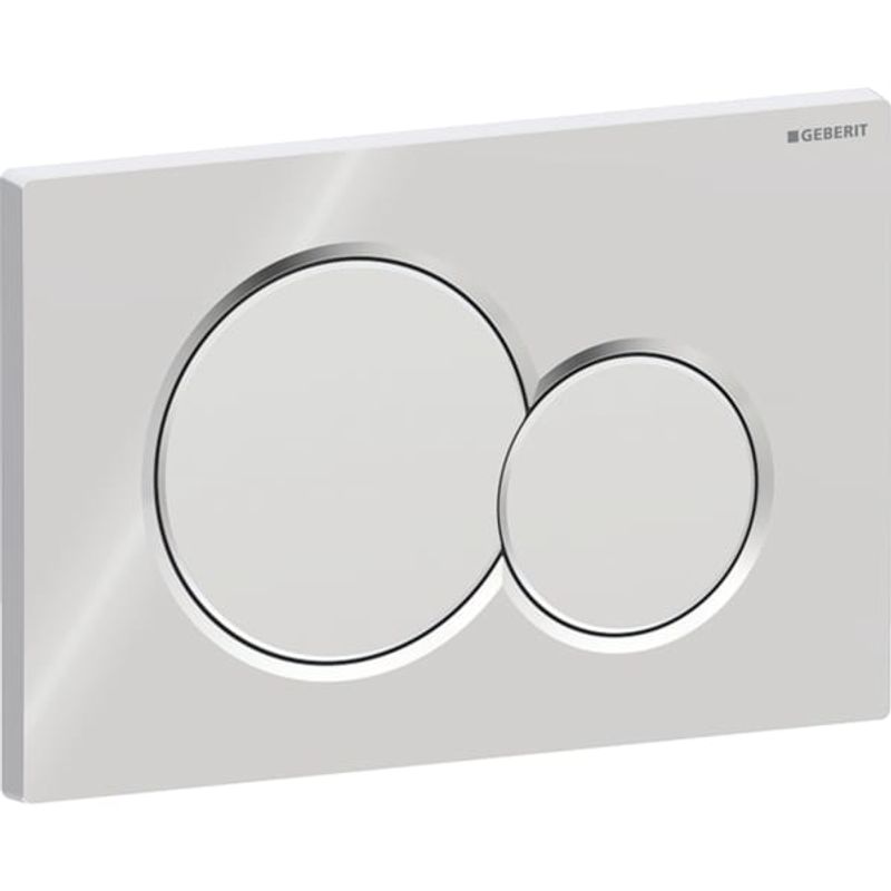 Geberit Sigma1 Betätigungsplatte, für 2-Mengen-Spülung hochglanz-chrom / matt, 13 x 246 x 164 x 130 mm, Farbe chrom Bild 1