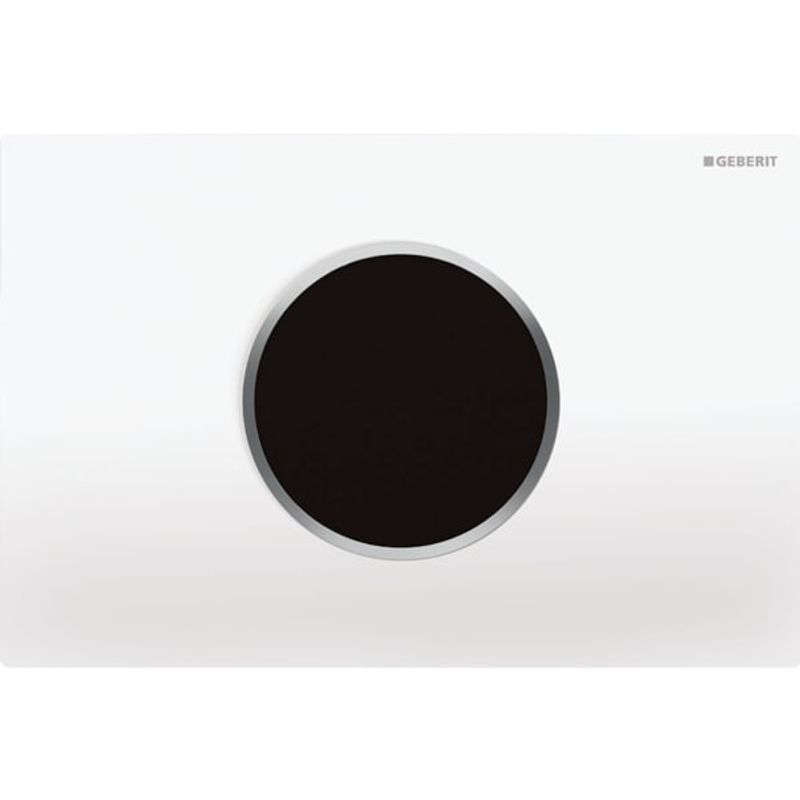 Geberit WC-SteuerungNetz, Sigma10 Betätigungsplatte, berü.los 2-Mengen-Spülung weiss / mattchromom/mattchromom, Farbe weiß Bild 1