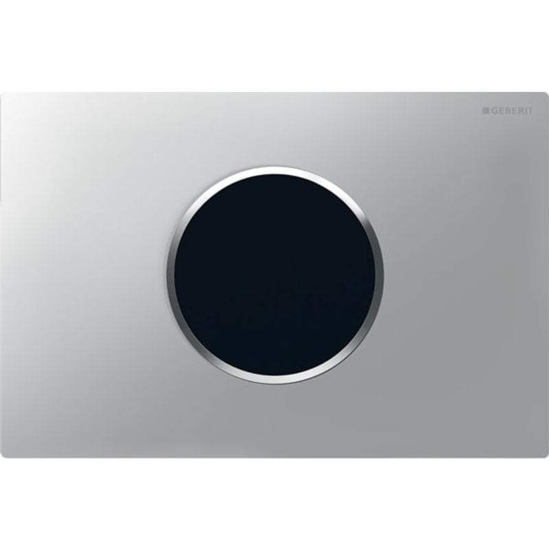 Geberit WC-SteuerungNetz, Sigma10 Betätigungsplatte, berü.los 2-Mengen-Spülung mattchromom / glanzchrom / mattchrom, Farbe chrom Bild 1