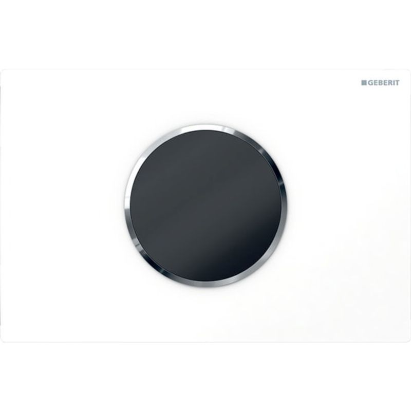 Geberit WC-SteuerungBatt, Sigma10 Betätigungsplatte, berü.los 2-Mengen-Spülung weiss / glanzchrom/, Farbe weiß Bild 1