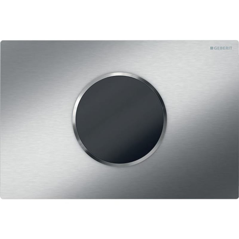 Geberit WC-SteuerungBatt, Sigma10 Betätigungsplatte, berü.los 2-Mengen-Spülung edst. gebü./poliert / gebü, Farbe chrom Bild 1