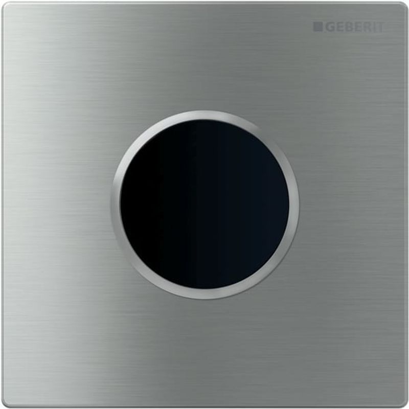 Geberit Typ 10 Abdeckplatte für Urinalsteuerung, gebürstet / poliert, 130 x 130 x 10 mm, Farbe chrom Bild 1