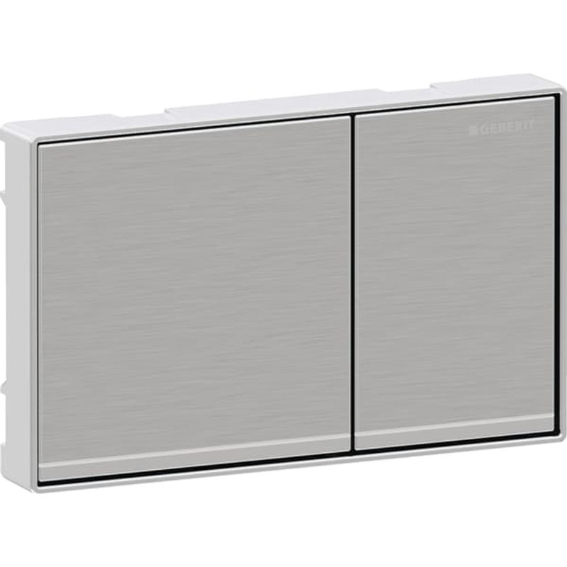 Geberit Betätigungsplatte Omega60, für 2-Mengen-Spülung chrom gebürstet, 25 x 184 x 114 mm, Farbe chrom Bild 1