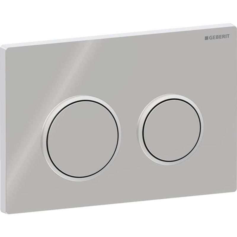 Geberit Betätigungsplatte Omega20, für 2-Mengen-Spülung hochgl.-chrom./mattchromom / hochgl.-, 10 x 212 x 142 mm, Farbe chrom Bild 1