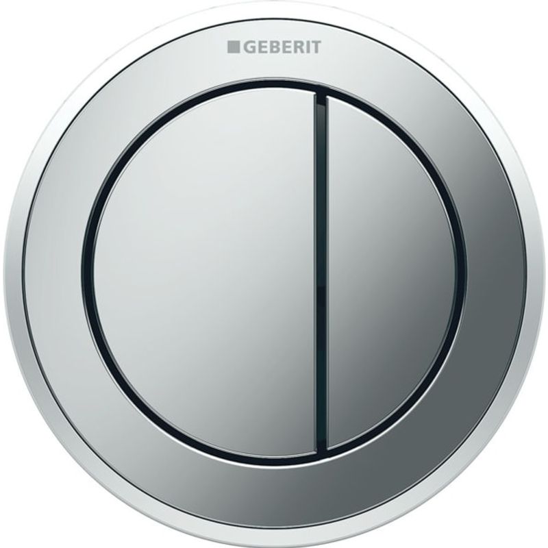 Geberit Typ 10 Fernbetaetigung, rund, pmeum. 2-M-Sp, Möbeldrücker, chrg / chrom Bild 1