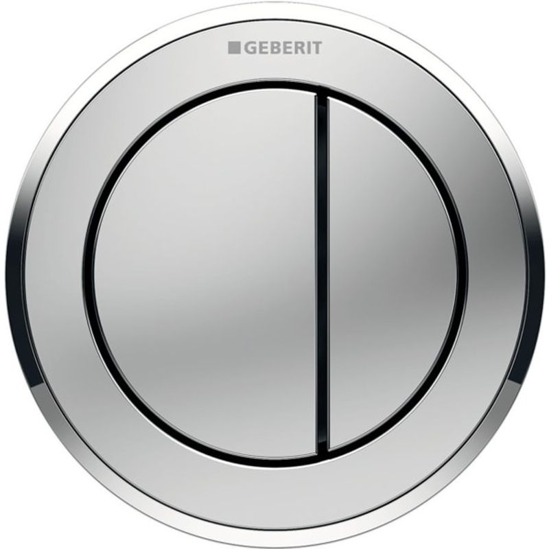Geberit Typ 10 Fernbetaetigung, pneum, 2-M-Sp Möbeldrücker, Round, chrom / hgl.chr. Bild 1