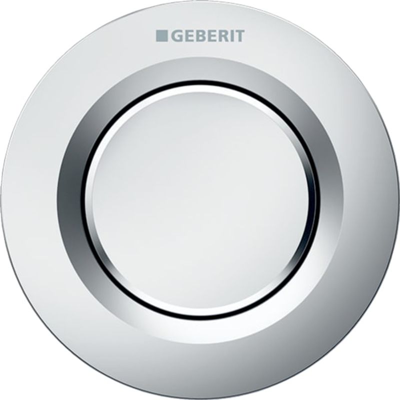 Geberit Typ 01 Fernbetaetigung, pneumatisch 1-M-Sp, UP-Drücker, Round, mattverchr. Bild 1