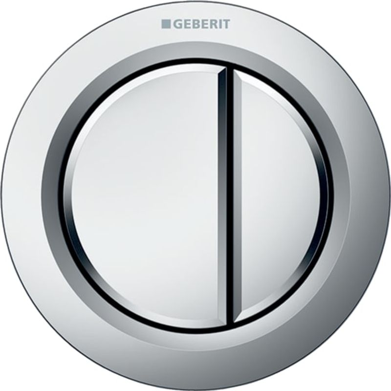 Geberit Typ 01 Fernbetaetigung, pneumatisch 2-M-Sp, Möbeldrücker, Round, chrom Bild 1