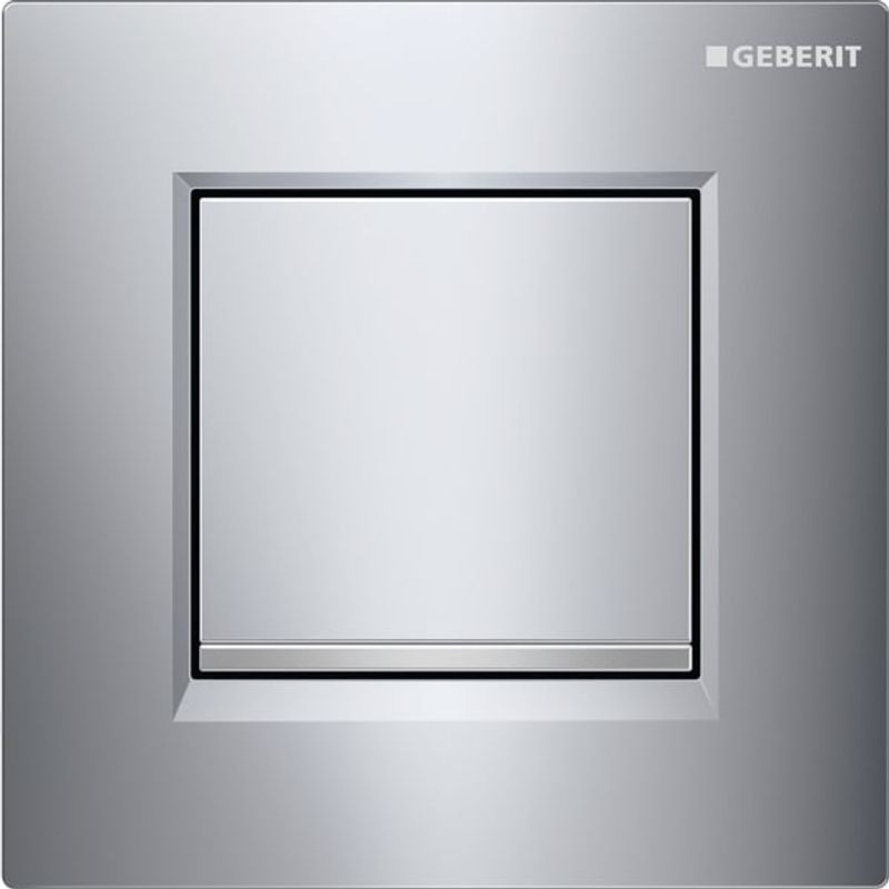 Geberit Typ 20 Urinalsteuerung, eckig, pneum Spülauslösung chrom glaenzend /, Farbe chrom Bild 1