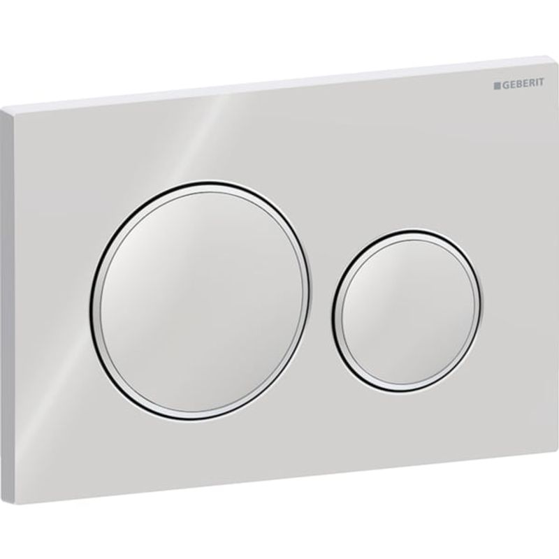 Geberit Sigma20 Betätigungsplatte, für 2-Mengen-Spülung hochgl.-chrom / mattchromom/hochgl.-, 12 x 246 x 164 mm, Farbe chrom Bild 1