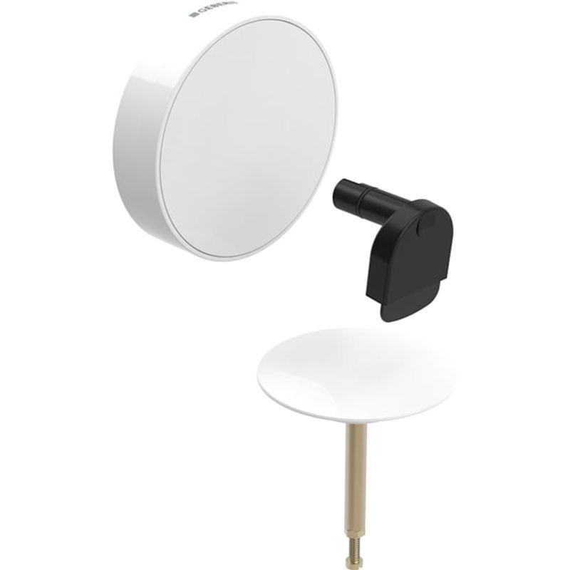 Geberit Split Fertigbauset d52, für BW-Ablauf, mit Drehbetätigung und Zulauf, weiss, Farbe weiß Bild 1