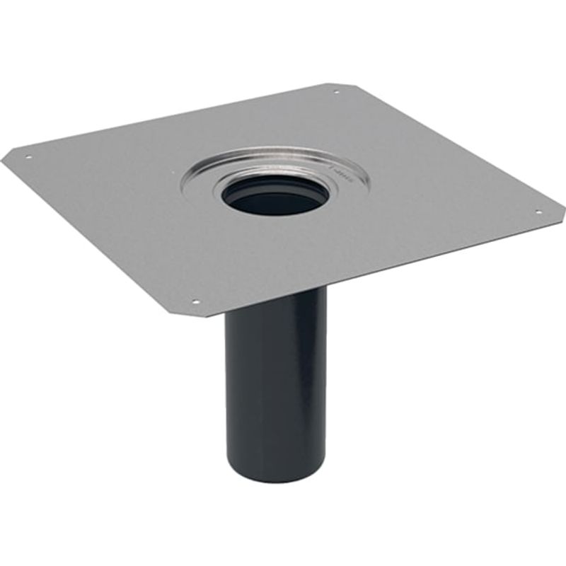 Geberit Dampfsperrenanschluss CrNi-Stahl 1.4301, DN 90, Farbe schwarz Bild 1