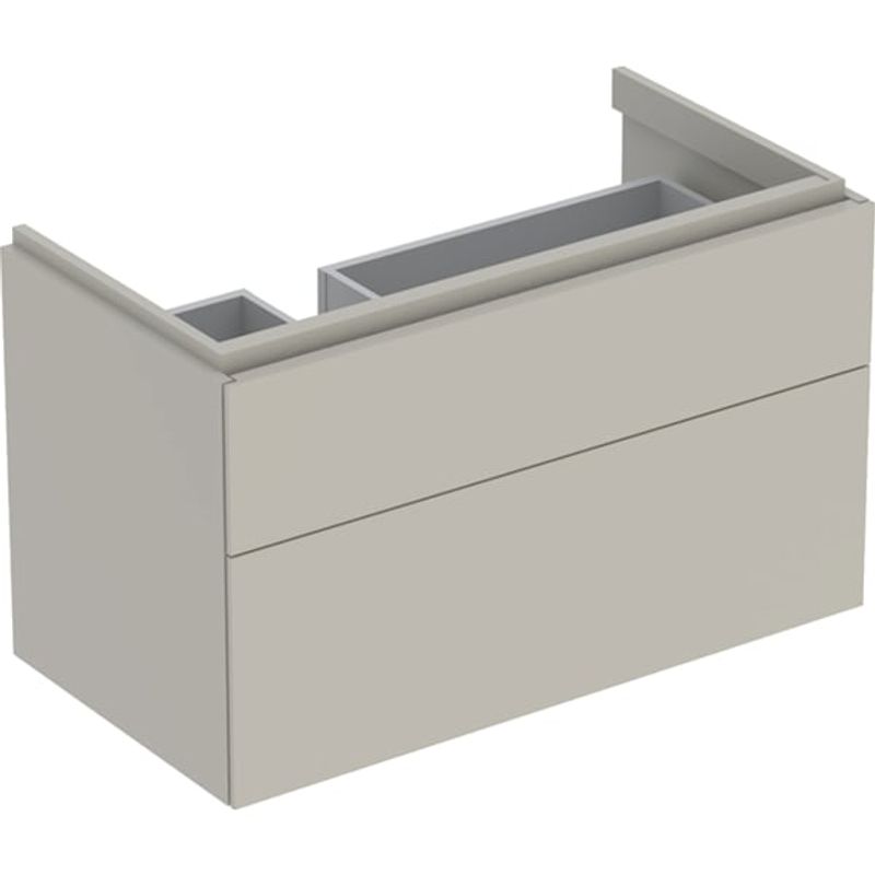 Geberit Xeno2 Unterschrank für WT mit Ablaufgarnitur re mit 2 Schubladen, 88 x 53 x 46,2 cm, 530 x 880 x 462 mm, Farbe greige Bild 1