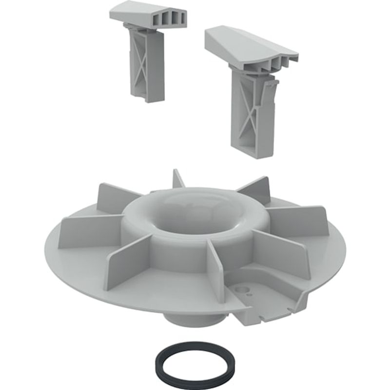Geberit Notüberlauf, für Dachwassereinlaeufe mit Ablaufleistung 9 l / s und 12 l / s, 55 mm, Farbe grau Bild 1
