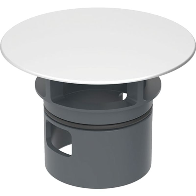 Geberit Ventilabdeckung für HWB-Anschluss, mit integr. Überlauf, seidenglanz-verchr, 6 mm, Farbe chrom Bild 1
