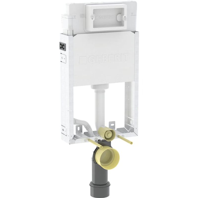 Geberit Wand-WC-Element Basic 108 cm, mit Delta Unterputz-Spülkasten, Betaet. von vorne, 1080 x 420 x 122 mm Bild 1