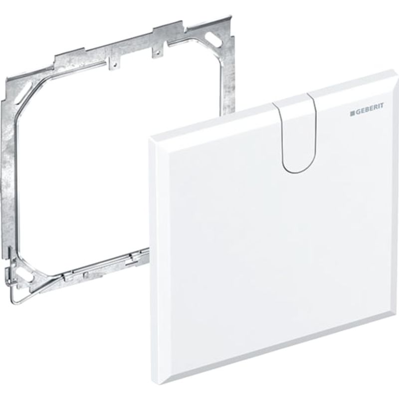 Geberit Abdeckplatte, für Waschtischarmaturen, mit UP-Funktionseinheit: weiss, 164 x 164 x 12 mm, Farbe weiß Bild 1
