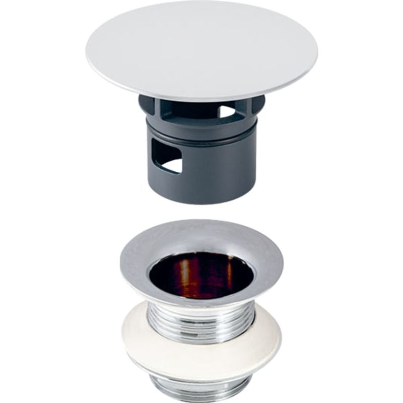 Geberit Ablaufventil, mit freiem Auslauf 1 1/4" x 50 mm, verchromt, 32 mm, Farbe chrom Bild 1