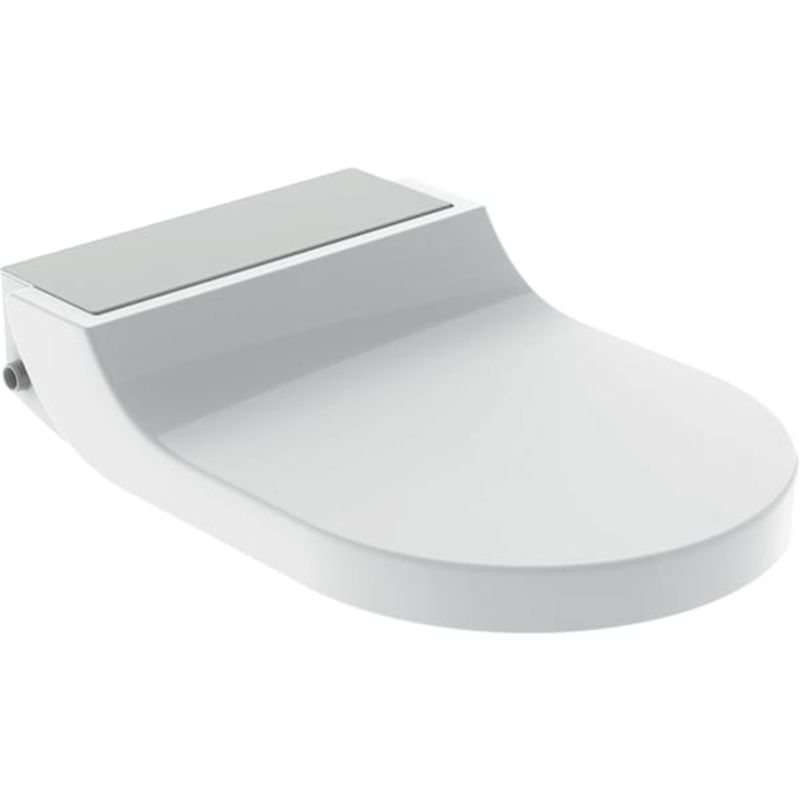 Geberit WC-Aufsatz, Des.Abd.Edelstahlgeb, weiss, 106 x 360 x 523 mm, Farbe silber Bild 1