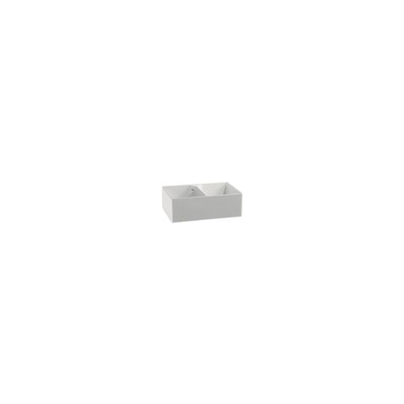 Geberit Publica Mehrzweckbecken, mit 2 Becken 90 x 25 x 56 cm, mit Überlauf, Farbe weiß Bild 1