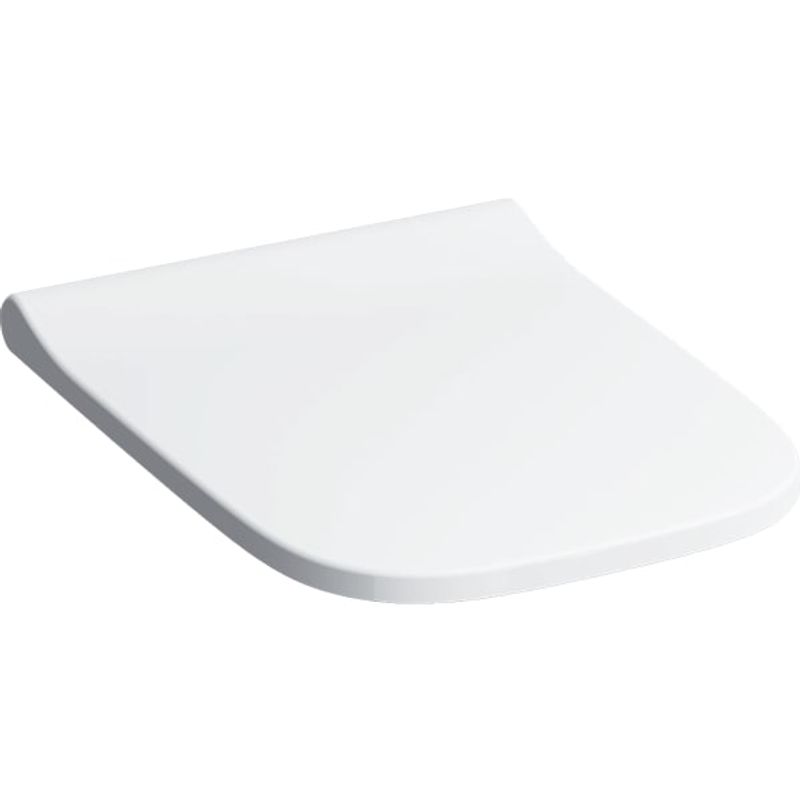 Geberit Square Slim WC-Sitz, antibakt, AS- Autom, QuickRelease, WrapOver, Befestigung von oben, 423 x 300 mm, Farbe weiß Bild 1