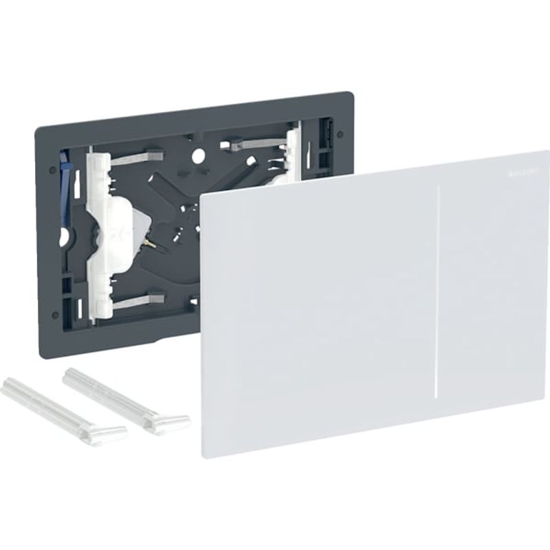 Geberit Sigma70 Betätigungsplatte, für 2-Mengen-Spülung, Ersatzteil, Farbe Glas weiß Bild 1