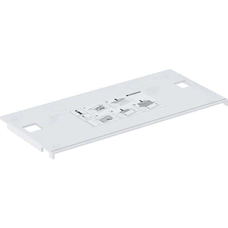 Geberit Einsteckplatte, für Omega Unterputz-Spülkasten, 12 cm, Farbe grau Bild 1