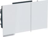 Geberit Omega60 Betätigungsplatte für 2-Mengen-Spülung, Glas weiss / hochglanz-verchromt, 25 x 184 x 114 mm, Farbe weiß, chrom Bild 1