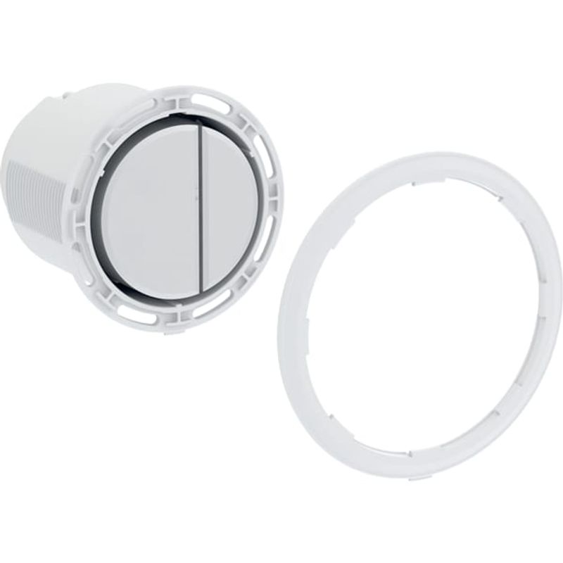 Geberit Drücker für Fernbet. pneum. 2-M-Sp, Round, Etc, Farbe silberfarben Bild 1